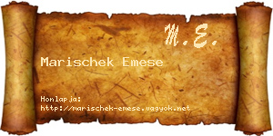 Marischek Emese névjegykártya